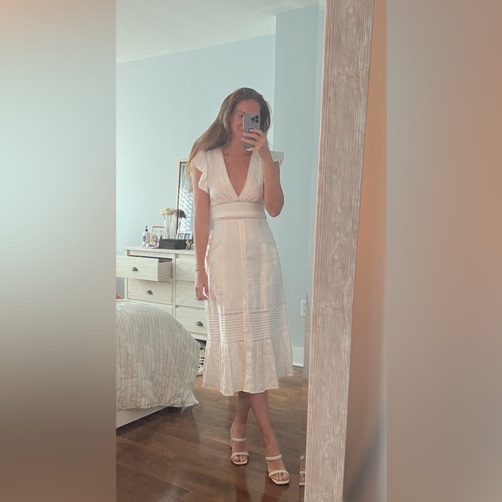 Reformation midi linen dress size 4